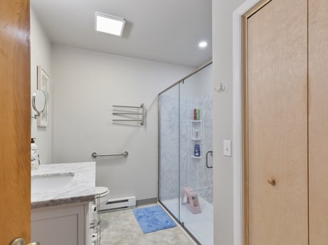 An image featuring building, fixture, interior design, door, floor, flooring, wood, ceiling, window, hardwood at 1195 Twin Cuts Rd.