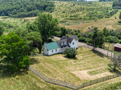 An image featuring plant, tree, building, natural landscape, house, highland, land lot, cottage, landscape, grass at 1863 Sopertown Rd.