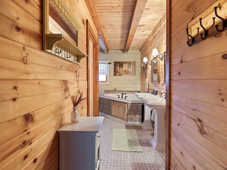 An image featuring wood, table, floor, window, flooring, hardwood, wood stain, house, ceiling, beam at 1761 Brick House Rd.