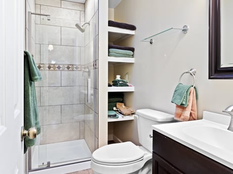 An image featuring property, plumbing fixture, bathroom, bathroom cabinet, toilet seat, picture frame, floor, toilet, wall, household supply at 1061 Muncy St.