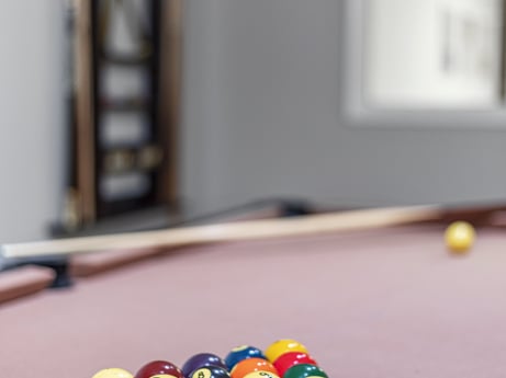 An image featuring baize, table, billiard table, wood, pool, billiard room, recreation room, billiards, sports equipment, ball at 104 Stony Mountain Rd.