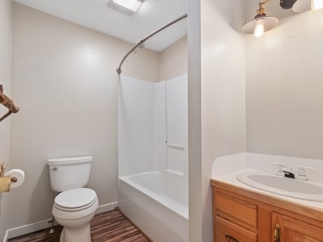 An image featuring plumbing fixture, property, photograph, white, bathroom, bathtub, fixture, building, purple, black at 276 Mountain View Ln.