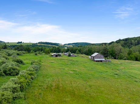 An image featuring cloud, plant, sky, mountain, natural landscape, tree, grass, house, cumulus, grassland at 709 Creek Rd.