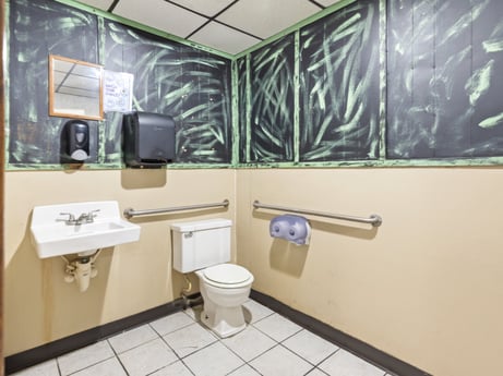 An image featuring mirror, property, plumbing fixture, sink, bathroom sink, bathroom, interior design, toilet, architecture, toilet seat at 199 State St.