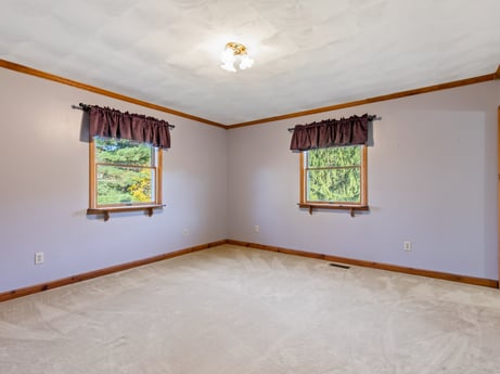 An image featuring building, window, paint, wood, hall, art, floor, flooring, shade, ceiling at 2266 Liberty Corners Rd.