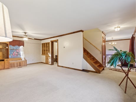 An image featuring wood, building, flooring, floor, hardwood, wood stain, paint, ceiling, art, house at 2266 Liberty Corners Rd.