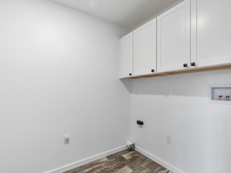 An image featuring cabinetry, wood, fixture, flooring, wood stain, shelving, hardwood, paint, plywood, composite material at 127 Shore Dr.