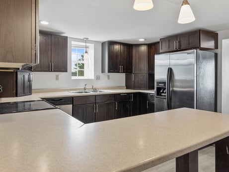 A kitchen at 5442 Clarkstown Rd featuring: cabinetry, countertop, kitchen sink, property, sink, tap, furniture, kitchen appliance, kitchen, home appliance