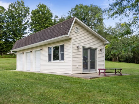 An image featuring building, property, sky, window, plant, tree, house, land lot, grass, fixture at 130 Haighs Pond Rd.