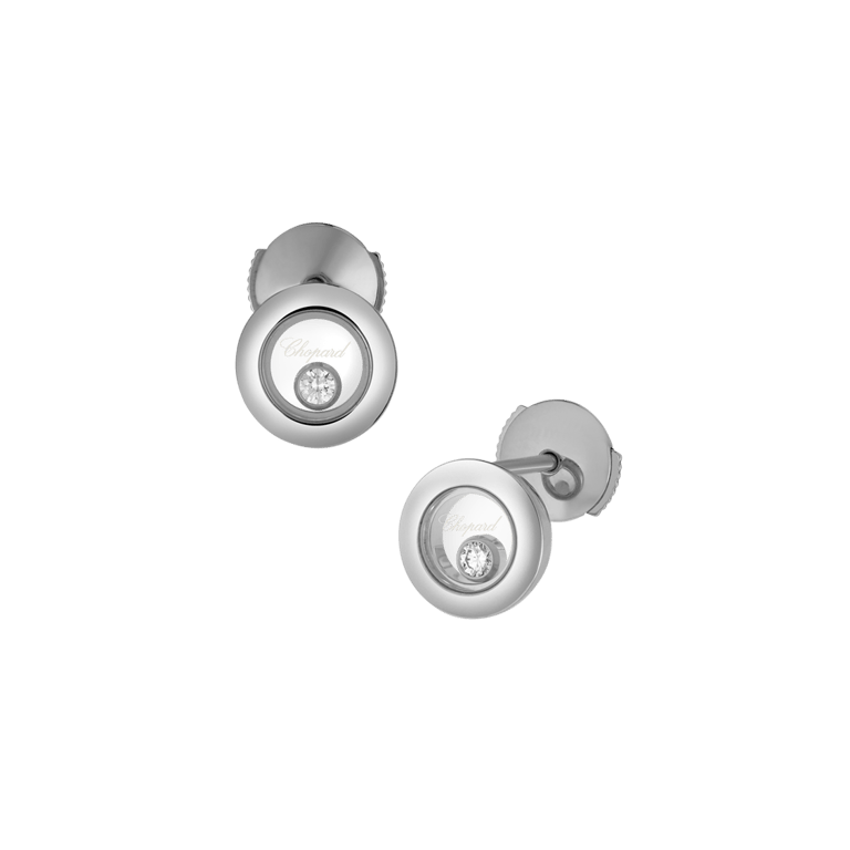 Chopard, Happy Diamonds Ohrschmuck aus 18 Kt Weißgold, Referenz CH83A017-1001, Produktaufnahme