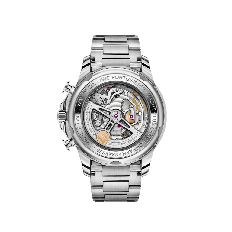 IWC Schaffhausen, Portugieser Yacht Club Chronograph Armbanduhr aus Stahl, Referenz IW390701, Produktaufnahme