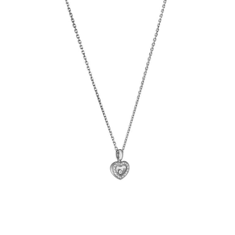 Chopard, Happy Diamonds Anhänger mit Kette aus 18 Kt Weißgold, Referenz CH79A054-1201, Produktaufnahme