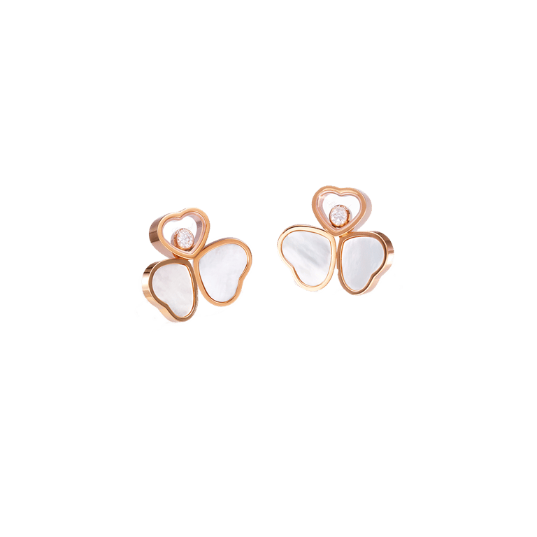 Chopard, Happy Diamonds Ohrschmuck aus 18 Kt Roségold, Referenz CH83A083-5301, Produktaufnahme