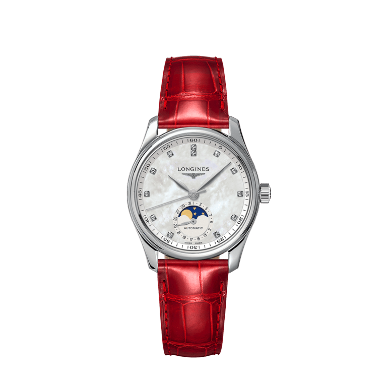 Longines, Longines Master Collection Armbanduhr aus Edelstahl, Referenz L2.409.4.87.2, Produktaufnahme