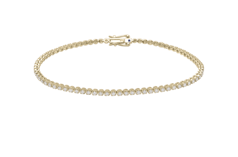 Rivière Brillant Armband aus 18 Kt Gelbgold mit Diamanten