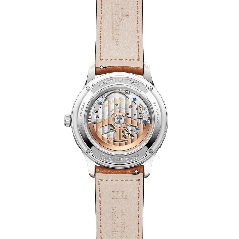 Jaeger LeCoultre, Master Control Calendar Armbanduhr aus Stahl, Referenz 4148420, Produktaufnahme