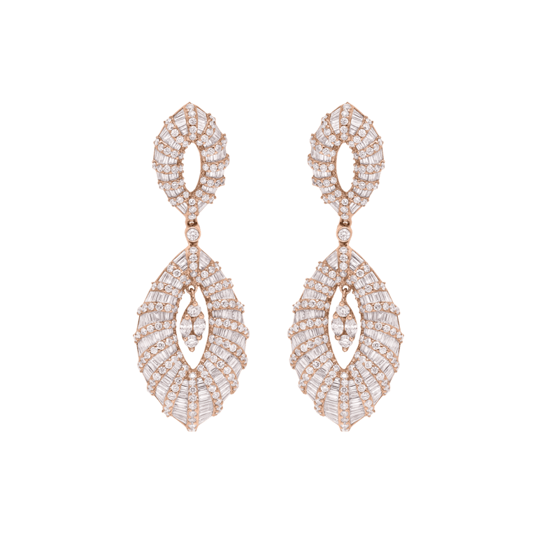 Signature Ohrschmuck aus 18 Kt Roségold mit Diamanten