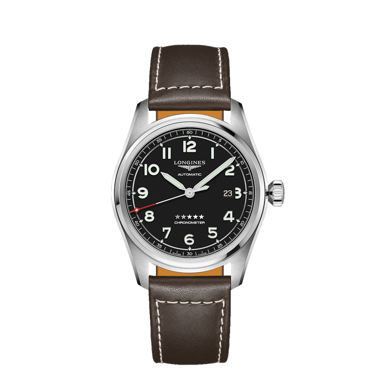 Longines, Longines Spirit Armbanduhr aus Stahl, Referenz L3.811.4.53.0, Produktaufnahme