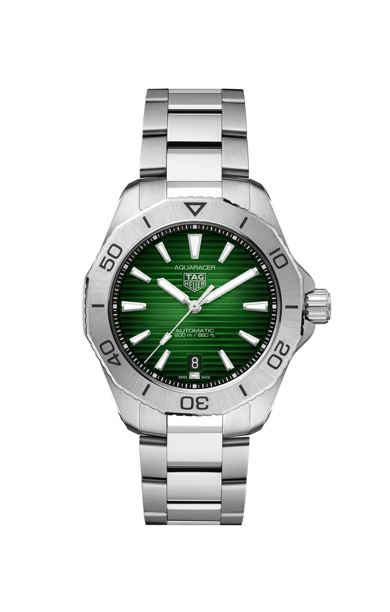 TAG Heuer, TAG Heuer Aquaracer Professional 200 DAT Armbanduhr aus Stahl, Referenz WBP2115.BA0627, Produktaufnahme