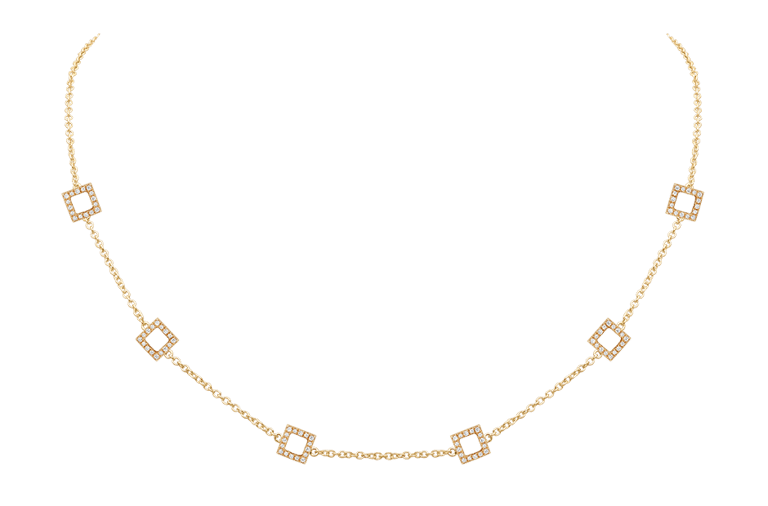 Signature Collier aus 18 Kt Gelbgold mit Diamanten