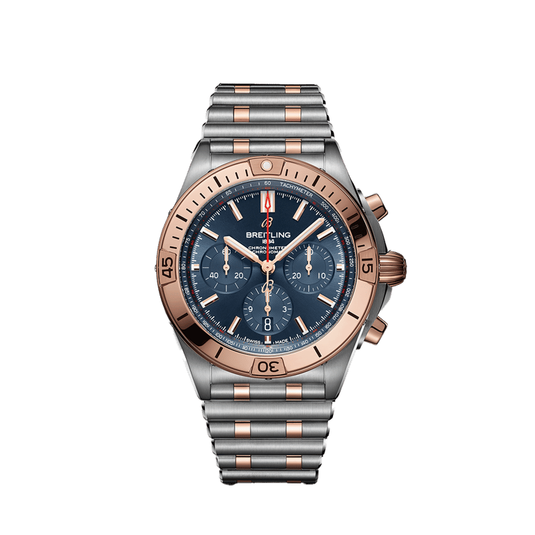 Breitling, Chronomat B01 42 Armbanduhr aus Stahl / Gold 750 R, Referenz UB0134101C1U1, Produktaufnahme