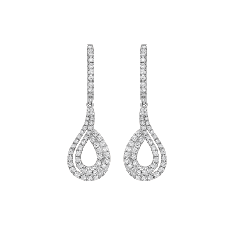 Signature Ohrschmuck aus 18 Kt Weißgold mit Diamanten