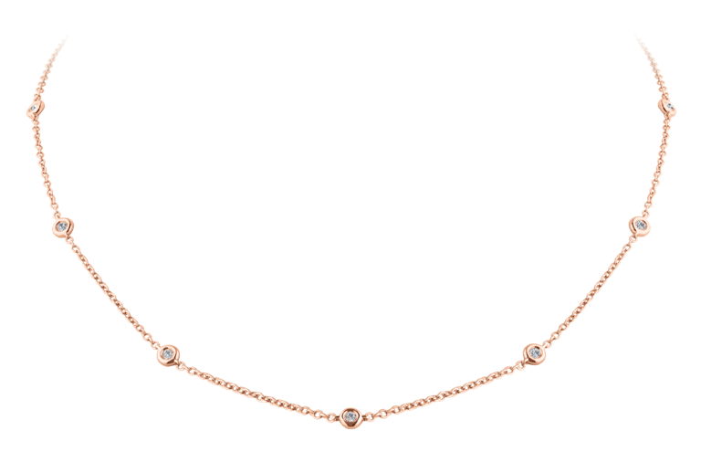 Rivière Brillant Collier aus 18 Kt Roségold mit Diamanten