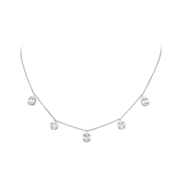 Signature Collier aus 18 Kt Weißgold mit Diamanten
