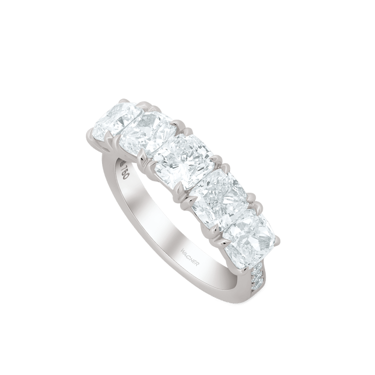 Rivière Single Row Ring aus 18 Kt Weißgold mit Diamanten