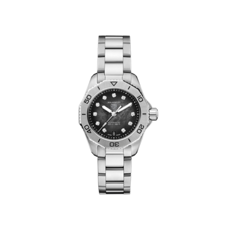 TAG Heuer, TAG Heuer Aquaracer Professional 200 DAT Armbanduhr aus Stahl, Referenz WBP2410.BA0622, Produktaufnahme
