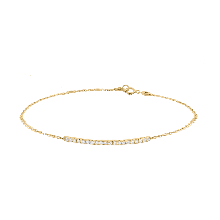 Rivière-Flow Armband aus 18 Kt Gelbgold mit Diamanten