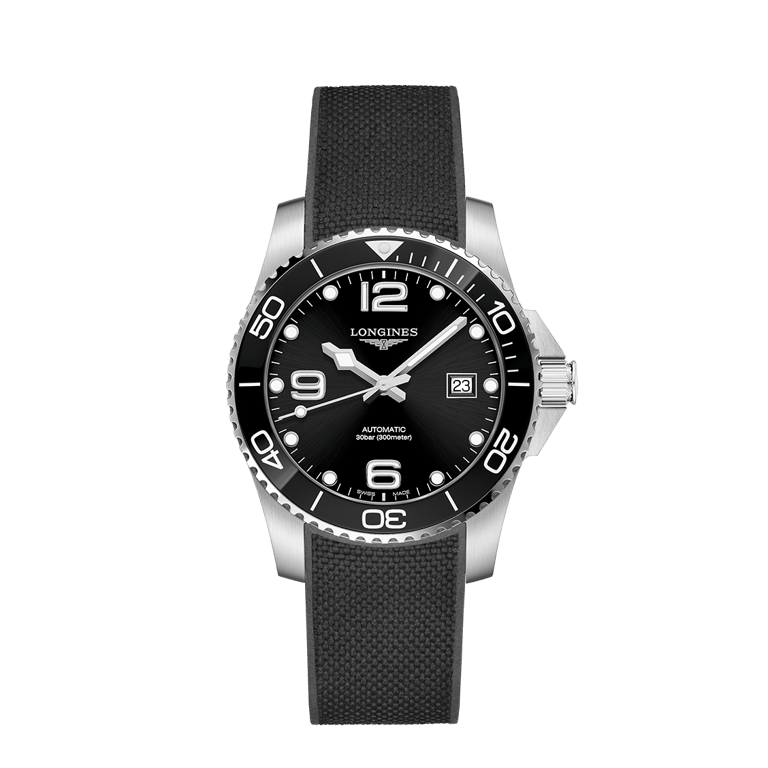 Longines, Longines HydroConquest 41 Armbanduhr aus Stahl, Referenz L3.781.4.56.9, Produktaufnahme