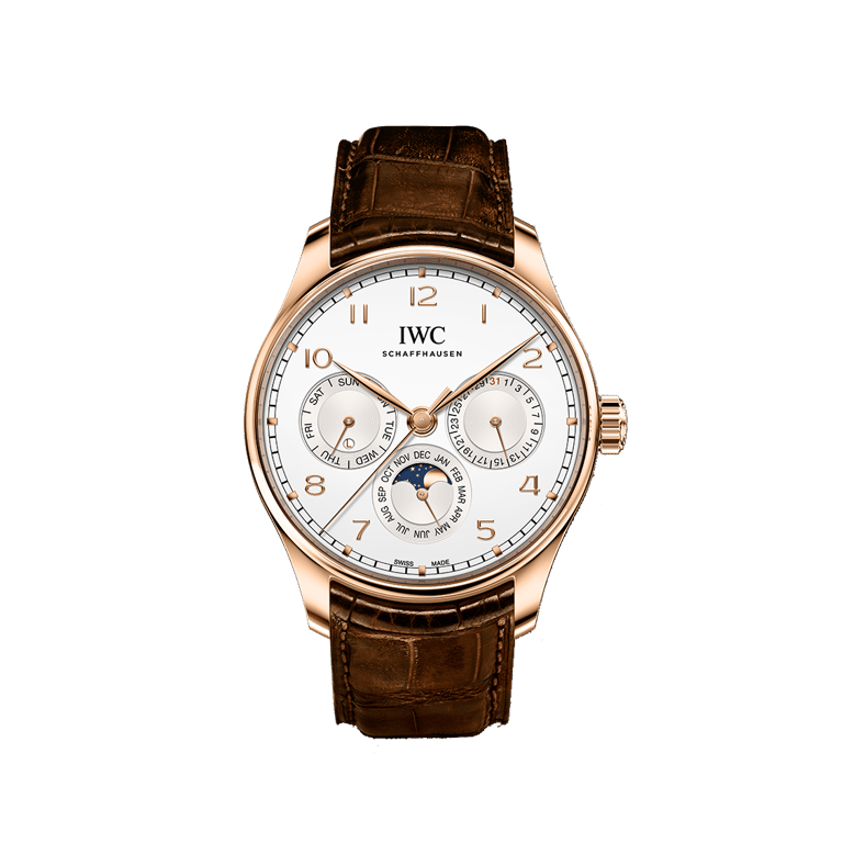 IWC Schaffhausen, Perpetual Calendar 42 Armbanduhr aus Gold 750 R, Referenz IW344202, Produktaufnahme