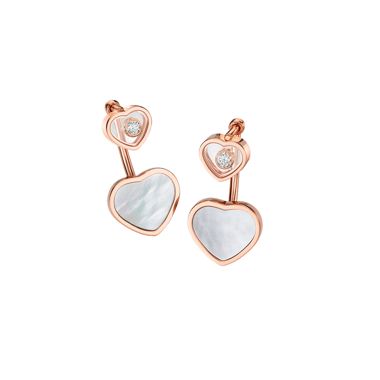 Chopard, Happy Diamonds Ohrschmuck aus 18 Kt Roségold, Referenz CH83A082-5301, Produktaufnahme
