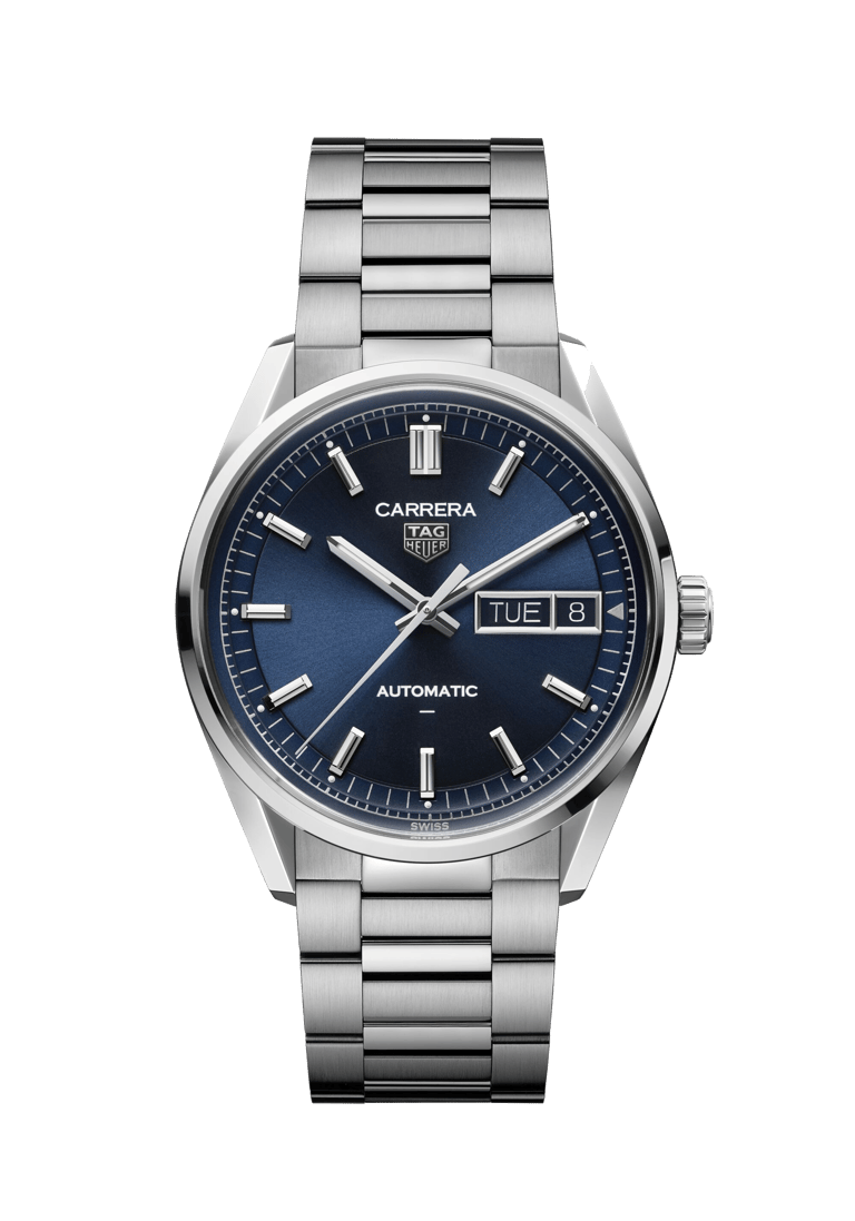 TAG Heuer, Day-Date Armbanduhr aus Stahl, Referenz WDA2112.BA0043, Produktaufnahme