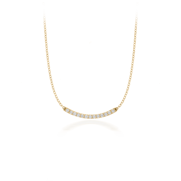 Rivière-Flow Collier aus 18 Kt Gelbgold mit Diamanten