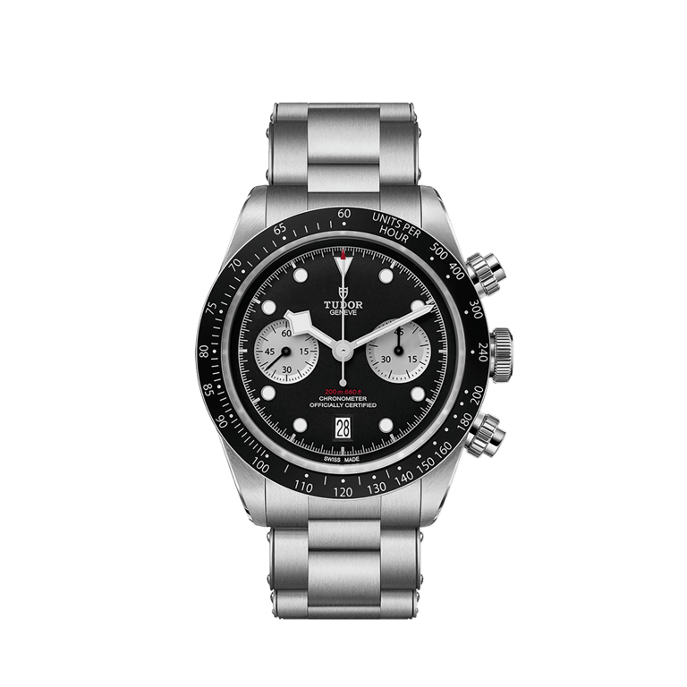 Tudor, Black Bay Chrono 41 Armbanduhr aus Stahl, Referenz M79360N-0011, Produktaufnahme