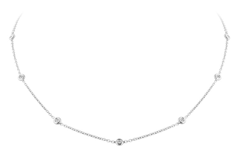 Rivière Brillant Collier aus 18 Kt Weißgold mit Diamanten