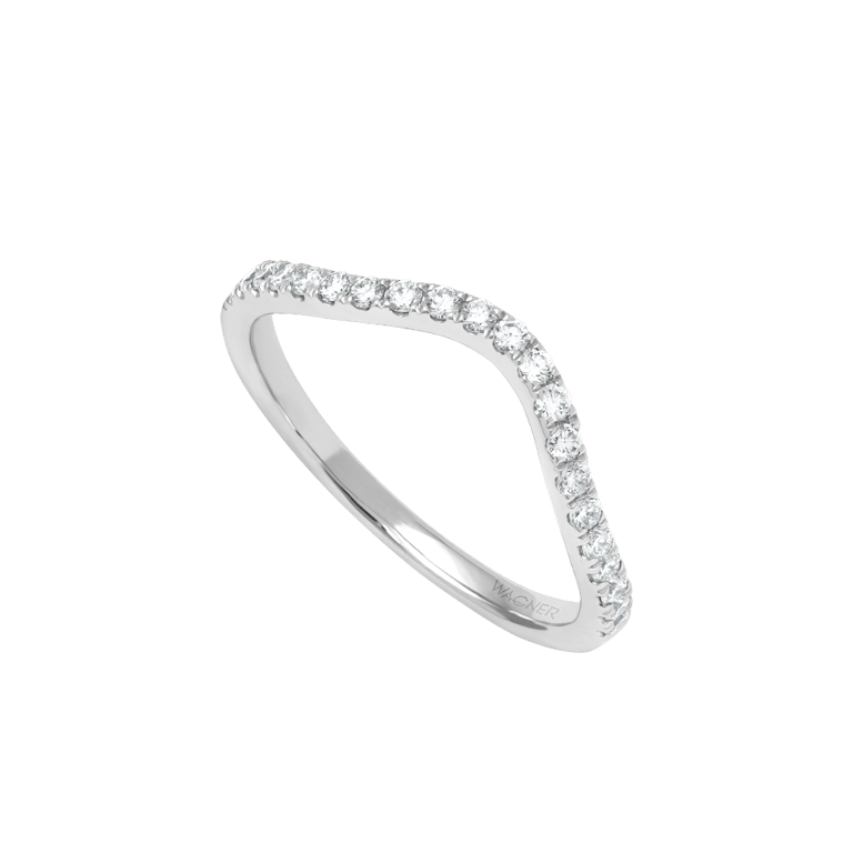 Rivière Brillant Ring aus 18 Kt Weißgold mit Diamanten