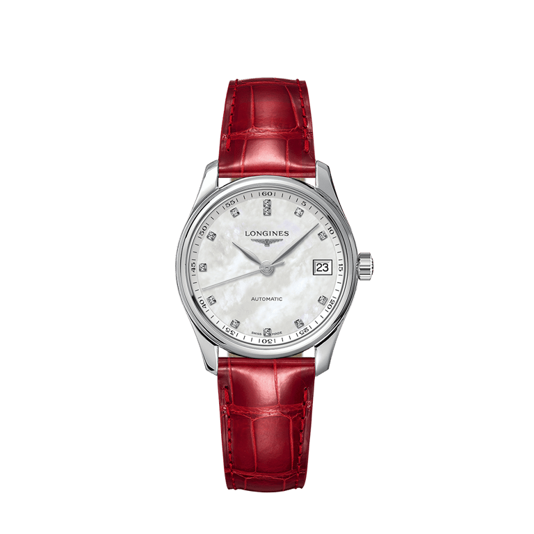 Longines, Master Collection Armbanduhr aus Stahl, Referenz L2.357.4.87.2, Produktaufnahme