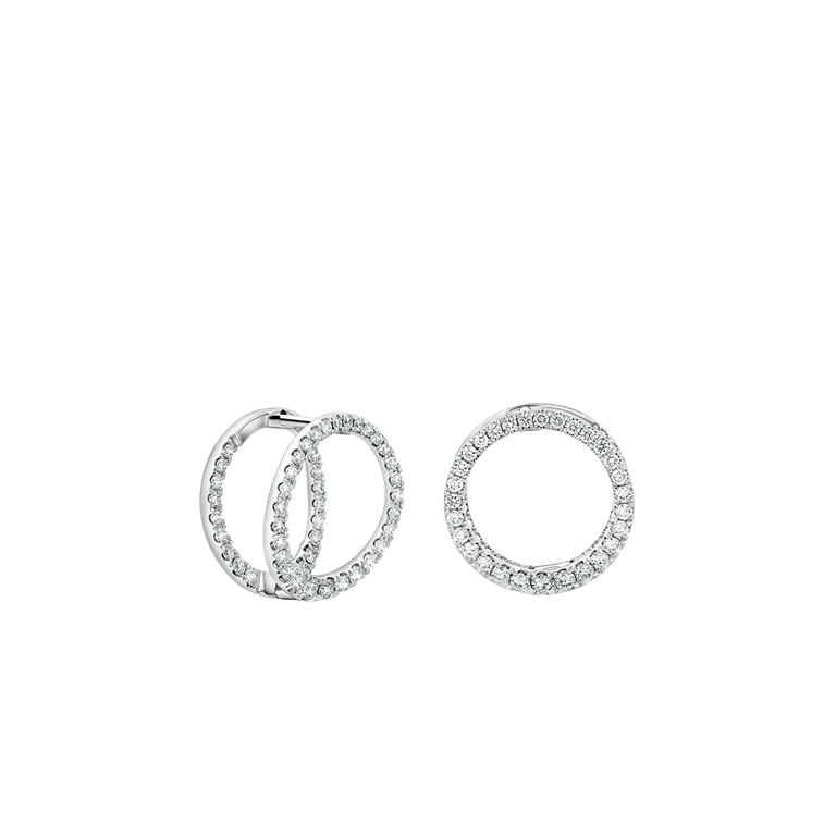 Rivière Brillant Ohrschmuck aus 18 Kt Weißgold mit Diamanten
