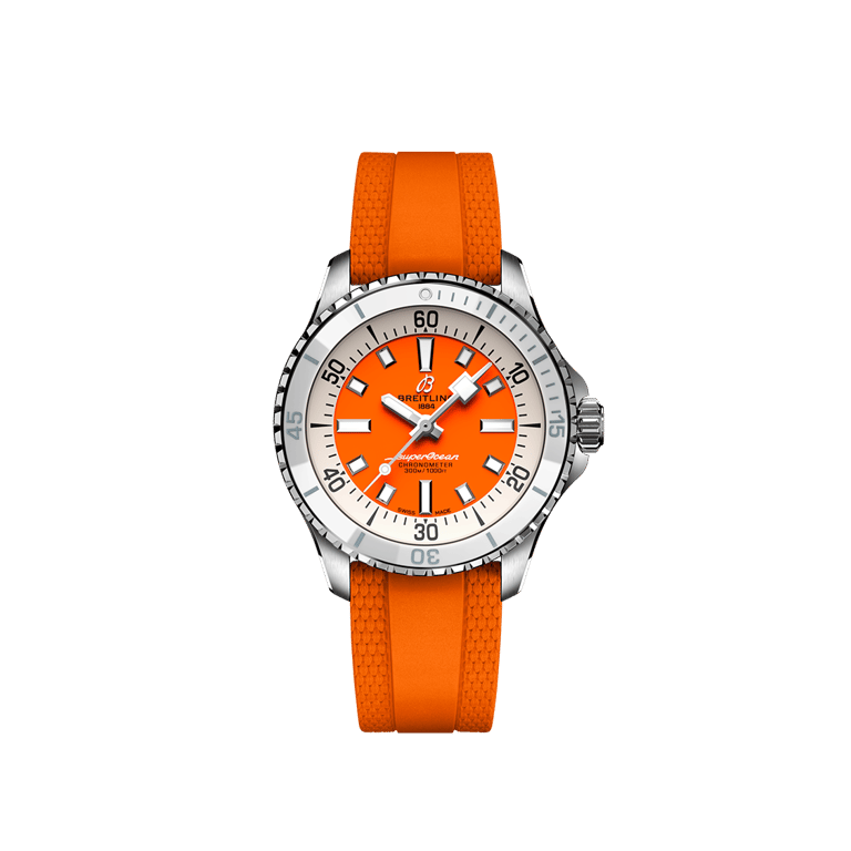 Breitling, Superocean Automatic 36 Armbanduhr aus Stahl, Referenz A17377211O1S1, Produktaufnahme