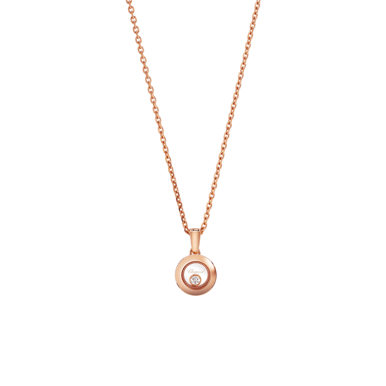 Chopard, Happy Diamonds Anhänger mit Kette aus 18 Kt Roségold, Referenz CH79A017-5001, Produktaufnahme