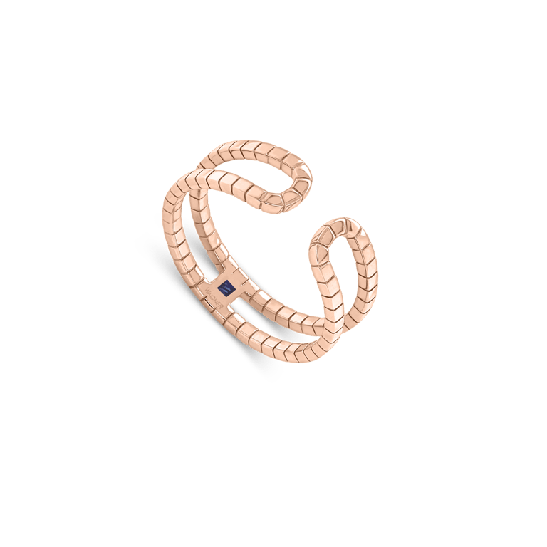 Rivière-Flow Ring aus 18 Kt Roségold