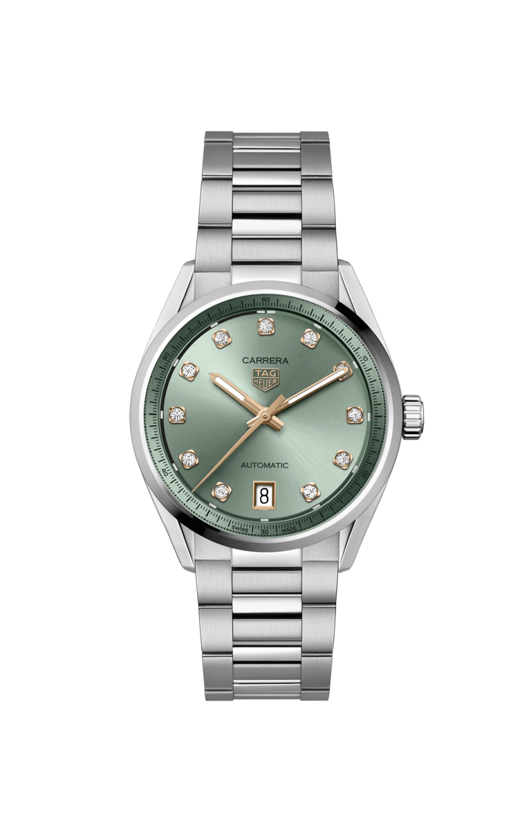 TAG Heuer, TAG Heuer Carrera Date Armbanduhr aus Stahl, Referenz WBN2317.BA0001, Produktaufnahme