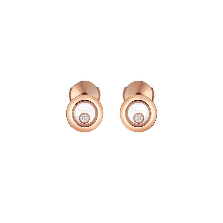 Chopard, Happy Diamonds Ohrschmuck aus 18 Kt Roségold, Referenz CH83A017-5001, Produktaufnahme