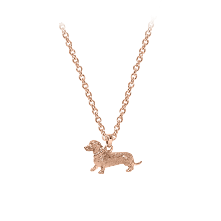 Walk my Love Halsschmuck aus 18 Kt Roségold mit Diamanten