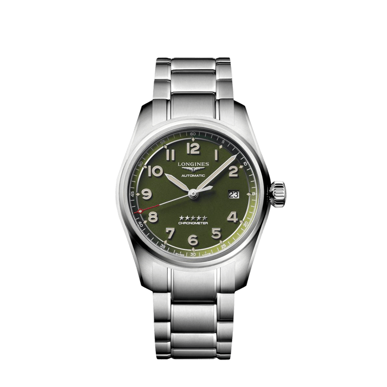 Longines, Longines Spirit Automatik 40 Armbanduhr aus Stahl, Referenz L3.810.4.03.6, Produktaufnahme