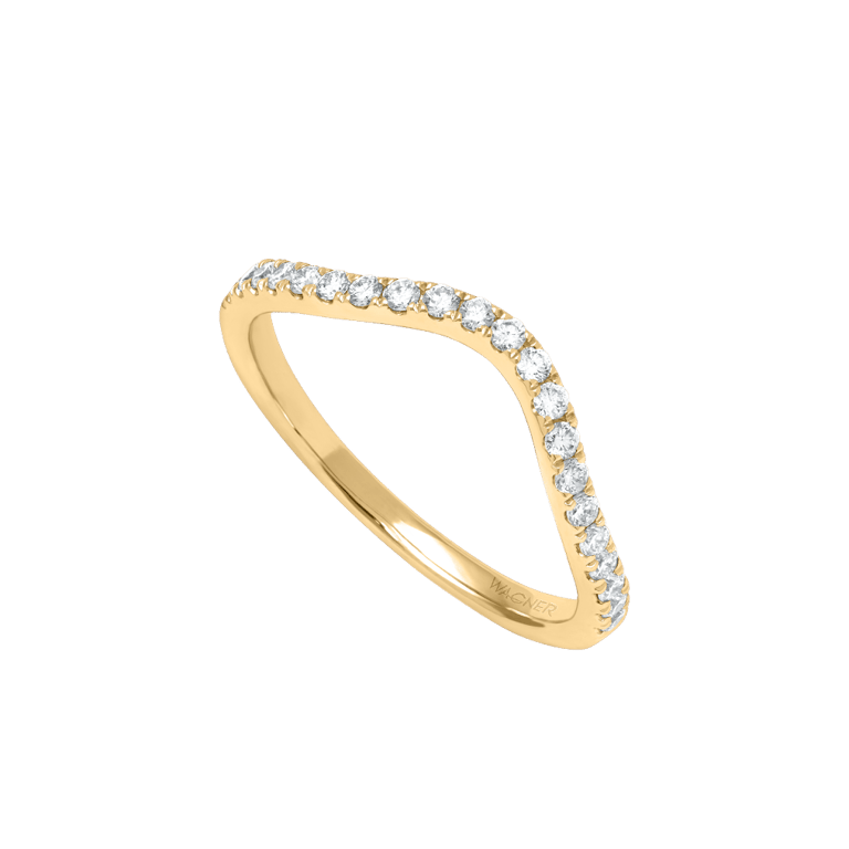 Rivière Brillant Ring aus 18 Kt Gelbgold mit Diamanten