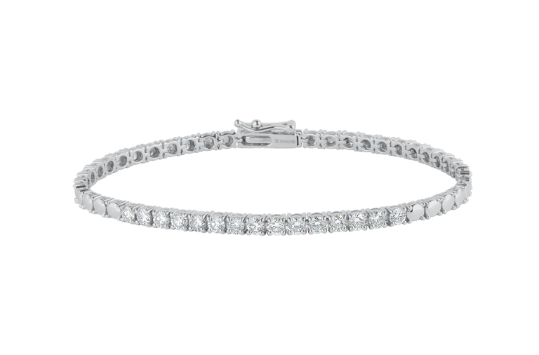 Rivière Brillant Armband aus 18 Kt Weißgold mit Diamanten
